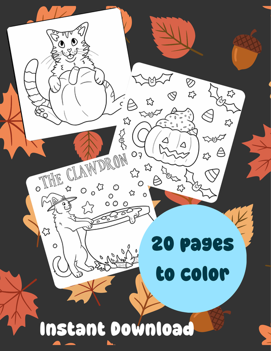 The Chatty Cat Cafe Coloring Book - Autumn/Halloween Edition