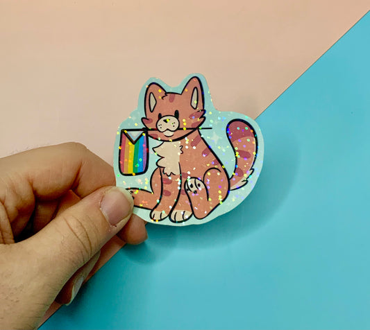 Pride Cat - Holographic Sticker