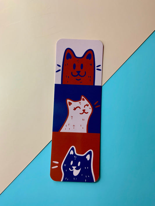 Colorblock Kitty Bookmark