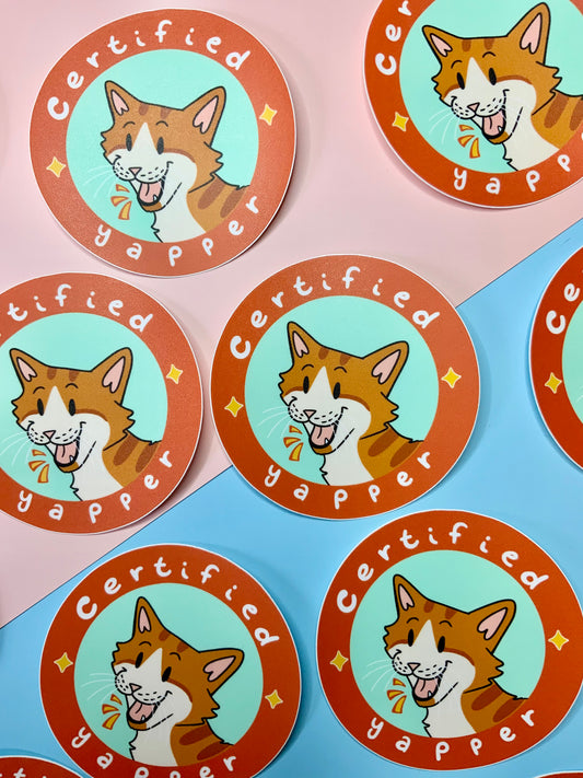 Certified Yapper - Matte Vinyl Sticker