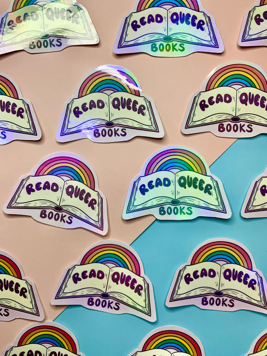 Read Queer Books - Holographic Sticker