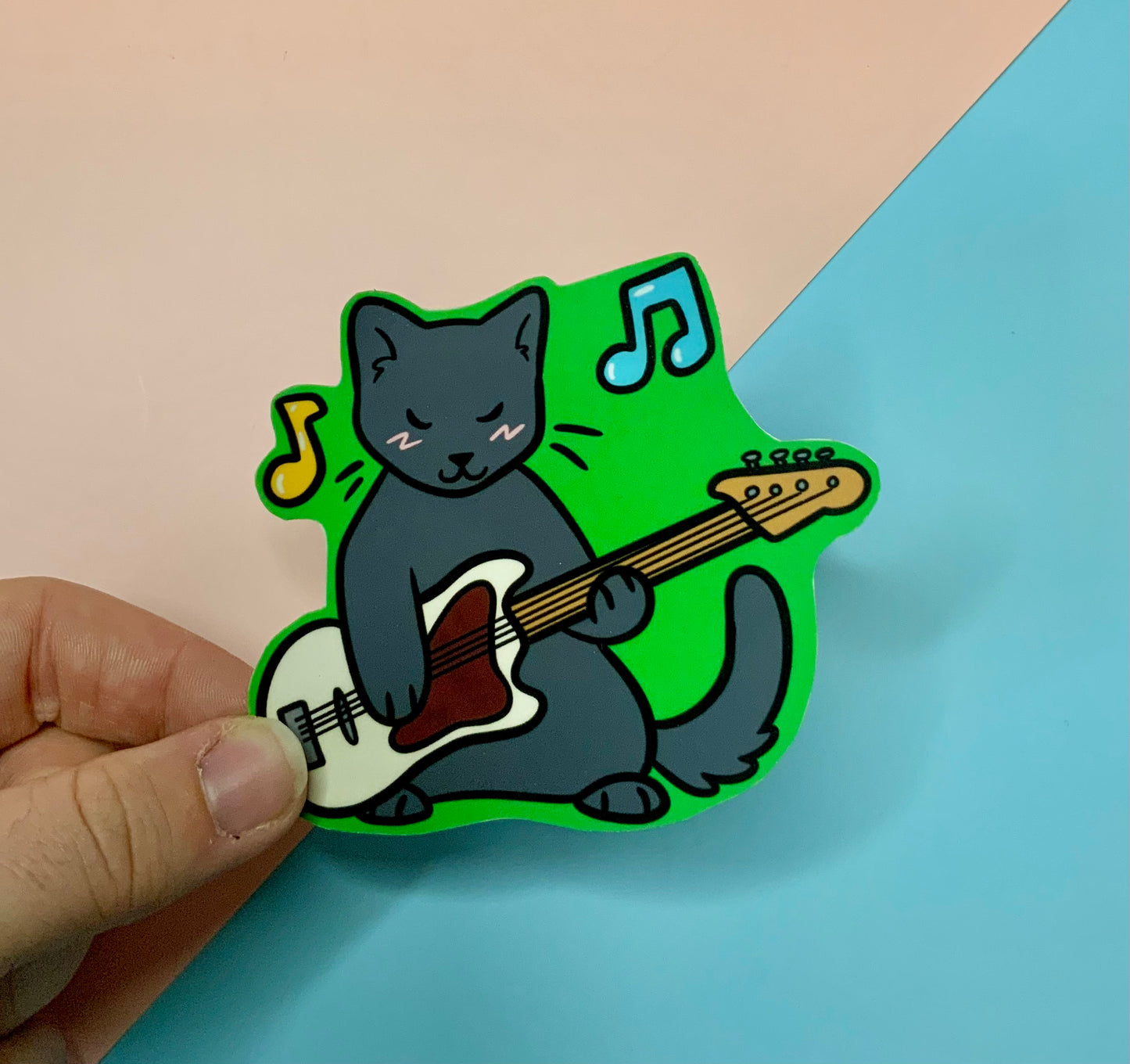 Bass Kitty - Gloss Sticker