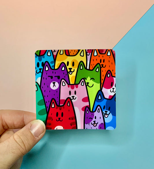 Colorful Kitties - Gloss Sticker