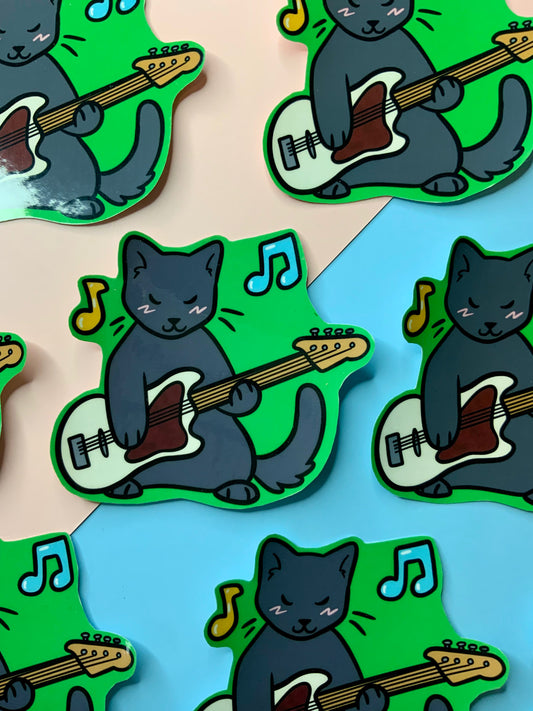 Bass Kitty - Gloss Sticker